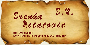 Drenka Milatović vizit kartica